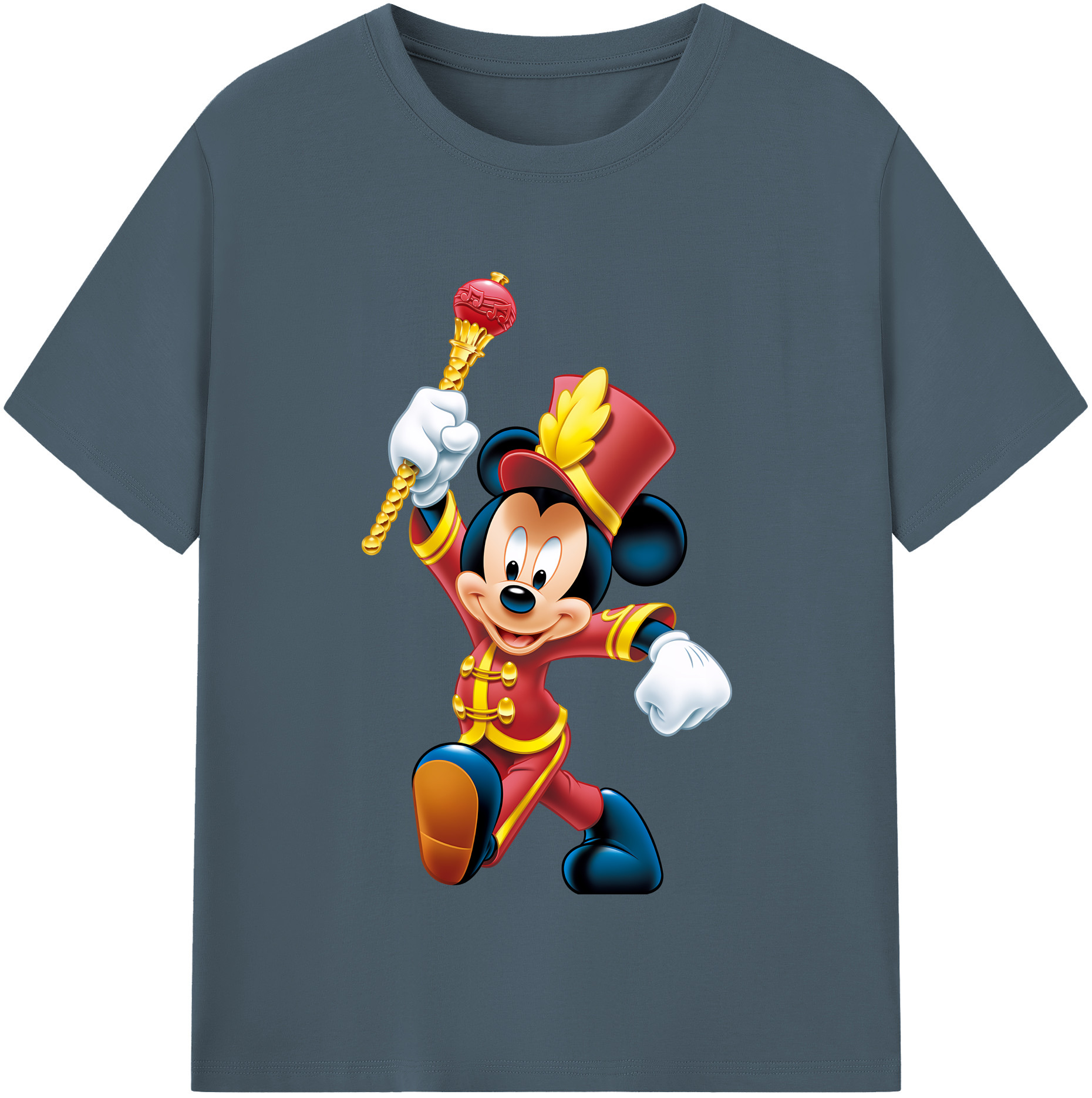 （画像用） ミッキーマウス Mickey Mouse 綿100％半袖Tシャツ（フロントプリント）